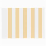 Vertical Stripes - White and Peach Orange Large Glasses Cloth (2 Sides)
