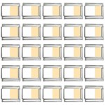 Vertical Stripes - White and Peach Orange 9mm Italian Charm (25 pack)