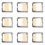 Vertical Stripes - White and Peach Orange Mega Link Italian Charm (9 pack)