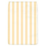 Vertical Stripes - White and Peach Orange Removable Flap Cover (L)