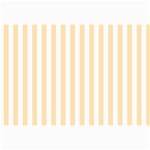 Vertical Stripes - White and Peach Orange Collage 12  x 18 
