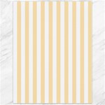 Vertical Stripes - White and Peach Orange Canvas 12  x 16 