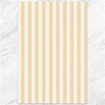 Vertical Stripes - White and Peach Orange Canvas 12  x 18 