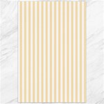Vertical Stripes - White and Peach Orange Canvas 24  x 36 