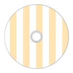 Vertical Stripes - White and Peach Orange CD Wall Clock