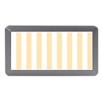 Vertical Stripes - White and Peach Orange Memory Card Reader (Mini)