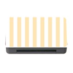 Vertical Stripes - White and Peach Orange Memory Card Reader with CF