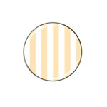 Vertical Stripes - White and Peach Orange Hat Clip Ball Marker (10 pack)