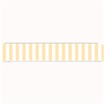 Vertical Stripes - White and Peach Orange Small Bar Mat