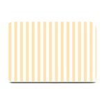 Vertical Stripes - White and Peach Orange Plate Mat