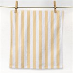 Vertical Stripes - White and Peach Orange Face Towel