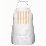 Vertical Stripes - White and Peach Orange BBQ Apron