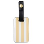 Vertical Stripes - White and Peach Orange Luggage Tag (One Side)