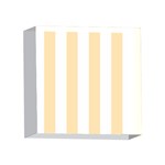 Vertical Stripes - White and Peach Orange 4 x 4  Acrylic Photo Block