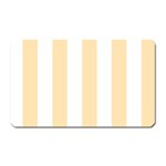 Vertical Stripes - White and Peach Orange Magnet (Rectangular)