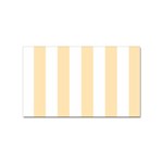 Vertical Stripes - White and Peach Orange Sticker Rectangular (100 pack)