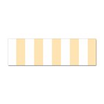 Vertical Stripes - White and Peach Orange Sticker Bumper (100 pack)