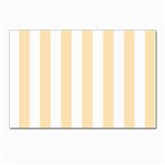 Vertical Stripes - White and Peach Orange Postcard 5  x 7 