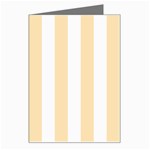 Vertical Stripes - White and Peach Orange Greeting Card