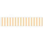 Vertical Stripes - White and Sunset Orange Flano Scarf (Small)