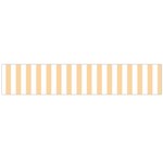 Vertical Stripes - White and Sunset Orange Flano Scarf (Large)