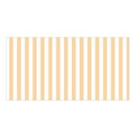 Vertical Stripes - White and Sunset Orange Satin Shawl