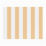 Vertical Stripes - White and Sunset Orange Small Glasses Cloth