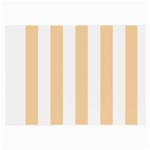 Vertical Stripes - White and Sunset Orange Large Glasses Cloth