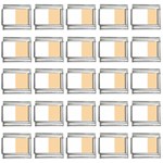 Vertical Stripes - White and Sunset Orange 9mm Italian Charm (25 pack)
