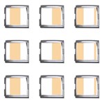 Vertical Stripes - White and Sunset Orange Mega Link Italian Charm (9 pack)