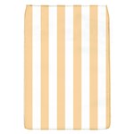 Vertical Stripes - White and Sunset Orange Removable Flap Cover (S)
