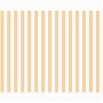 Vertical Stripes - White and Sunset Orange Collage 11  x 14 