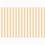 Vertical Stripes - White and Sunset Orange Collage 12  x 18 