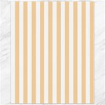 Vertical Stripes - White and Sunset Orange Canvas 11  x 14 