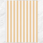 Vertical Stripes - White and Sunset Orange Canvas 12  x 16 