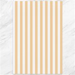 Vertical Stripes - White and Sunset Orange Canvas 12  x 18 