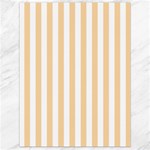 Vertical Stripes - White and Sunset Orange Canvas 18  x 24 