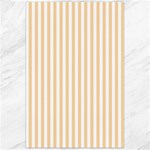 Vertical Stripes - White and Sunset Orange Canvas 24  x 36 
