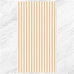 Vertical Stripes - White and Sunset Orange Canvas 40  x 72 