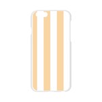 Vertical Stripes - White and Sunset Orange Apple iPhone 6/6S Silicone Case (Transparent)