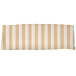 Vertical Stripes - White and Sunset Orange Body Pillow Case Dakimakura (Two Sides)