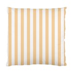 Vertical Stripes - White and Sunset Orange Standard Cushion Case (One Side)