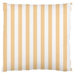 Vertical Stripes - White and Sunset Orange Large Cushion Case (One Side)