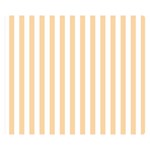 Vertical Stripes - White and Sunset Orange Double Sided Flano Blanket (Small)
