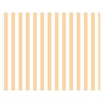 Vertical Stripes - White and Sunset Orange Double Sided Flano Blanket (Medium)