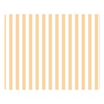 Vertical Stripes - White and Sunset Orange Double Sided Flano Blanket (Large)