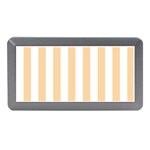 Vertical Stripes - White and Sunset Orange Memory Card Reader (Mini)
