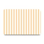 Vertical Stripes - White and Sunset Orange Plate Mat