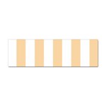 Vertical Stripes - White and Sunset Orange Sticker (Bumper)