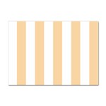 Vertical Stripes - White and Sunset Orange Sticker A4 (100 pack)